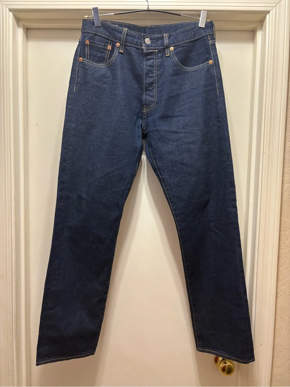 NWOT Levi’s Men's Straight-Leg Dark Blue 501 Jeans, Size 30x 30